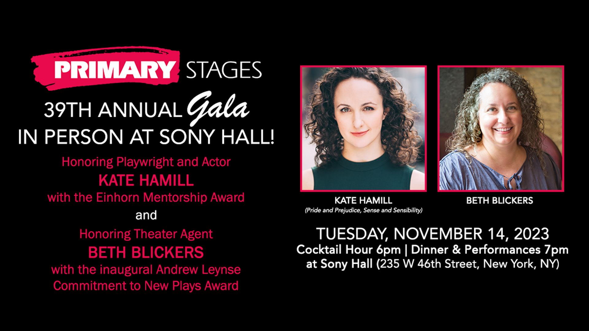 Primary Stages 2023 Gala logo