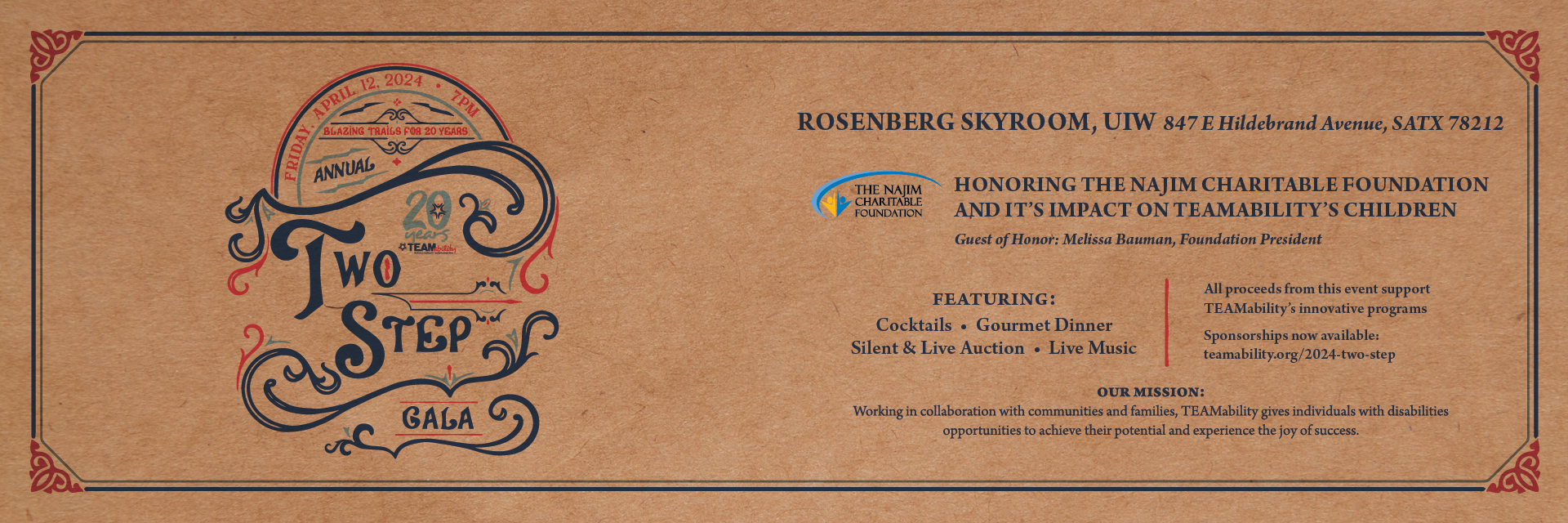 Two Step Gala 2024 background