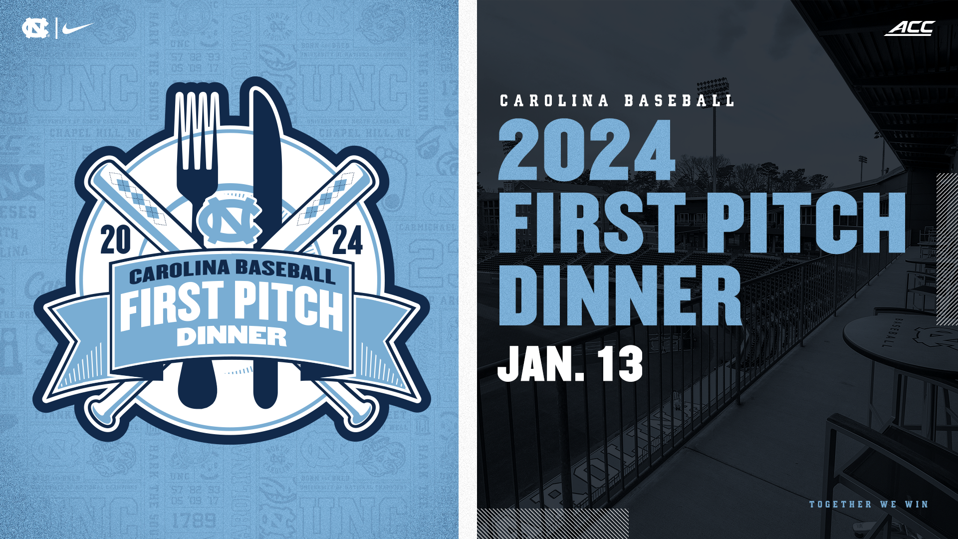 Carolina Baseball First Pitch 2024 logo