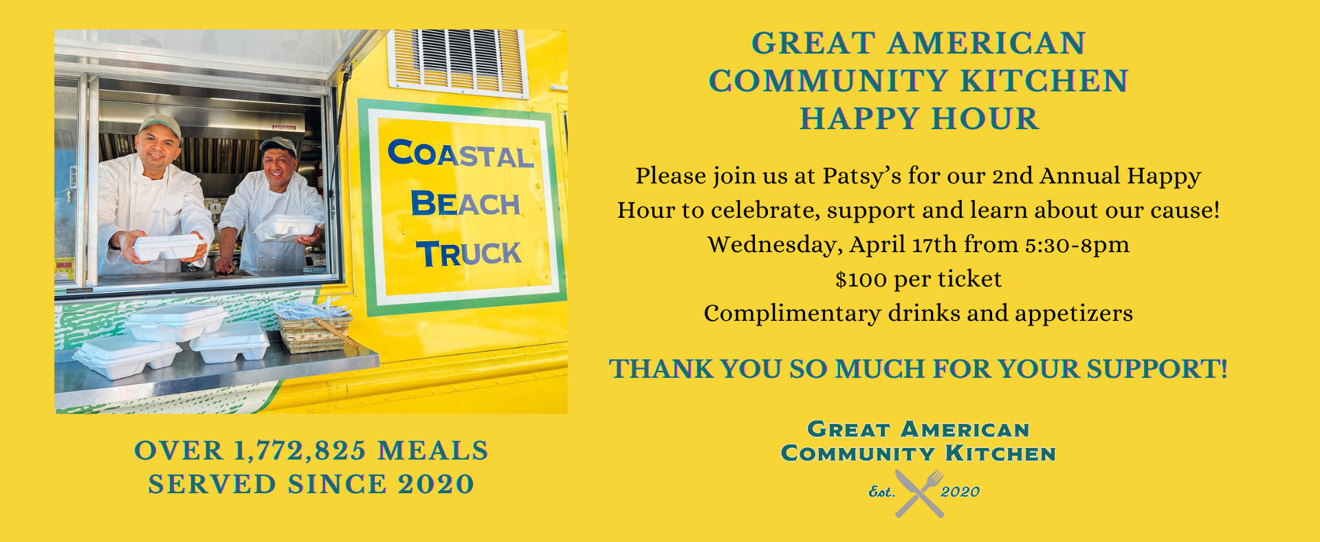 Great American Community Kitchen Happy Hour ClickBid Mobile Bidding