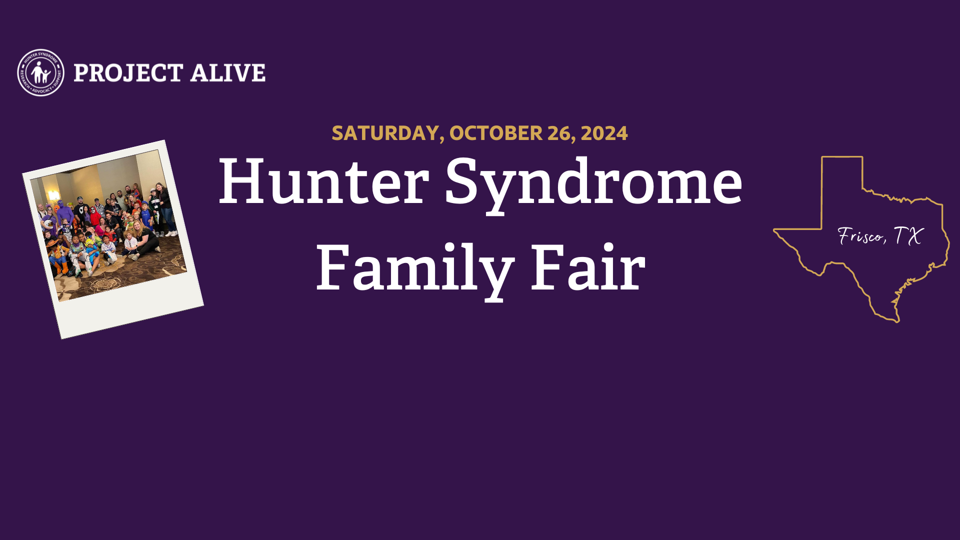 Hunter Syndrome Family Fair background