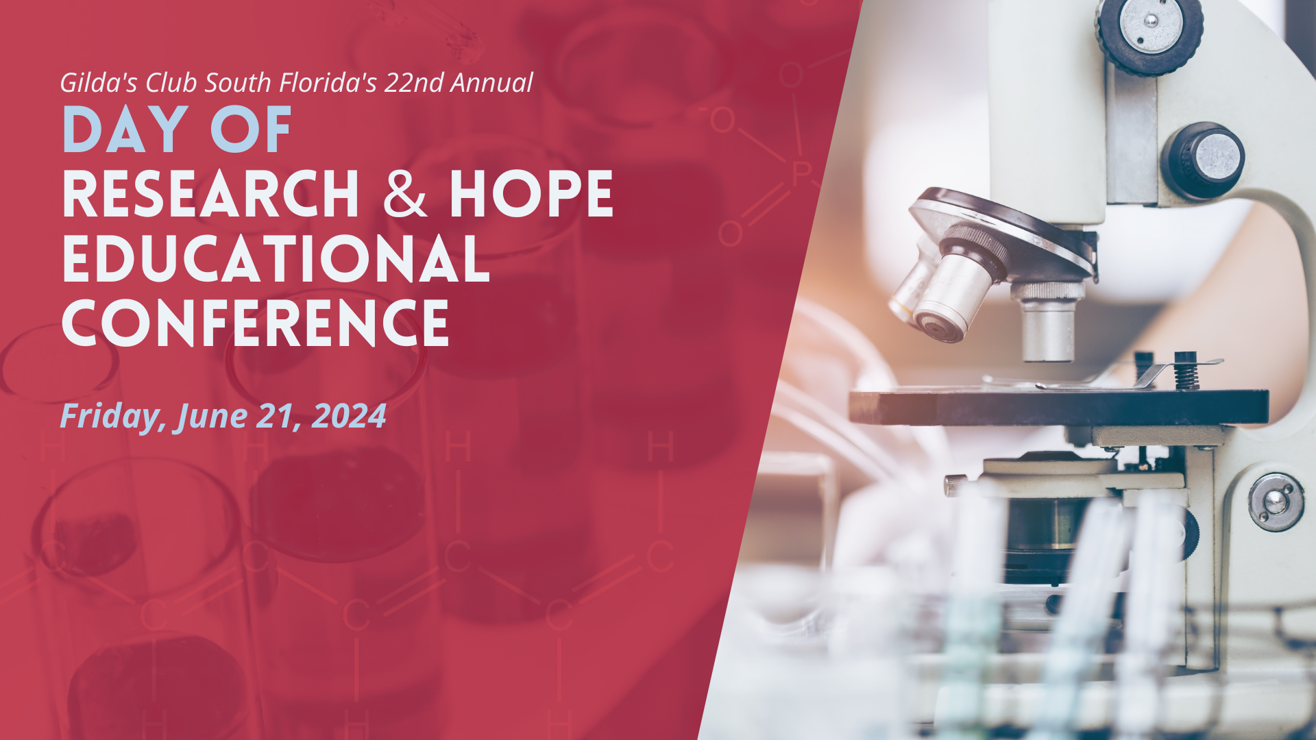 22nd Annual Day of Research and Hope Educational Conference background