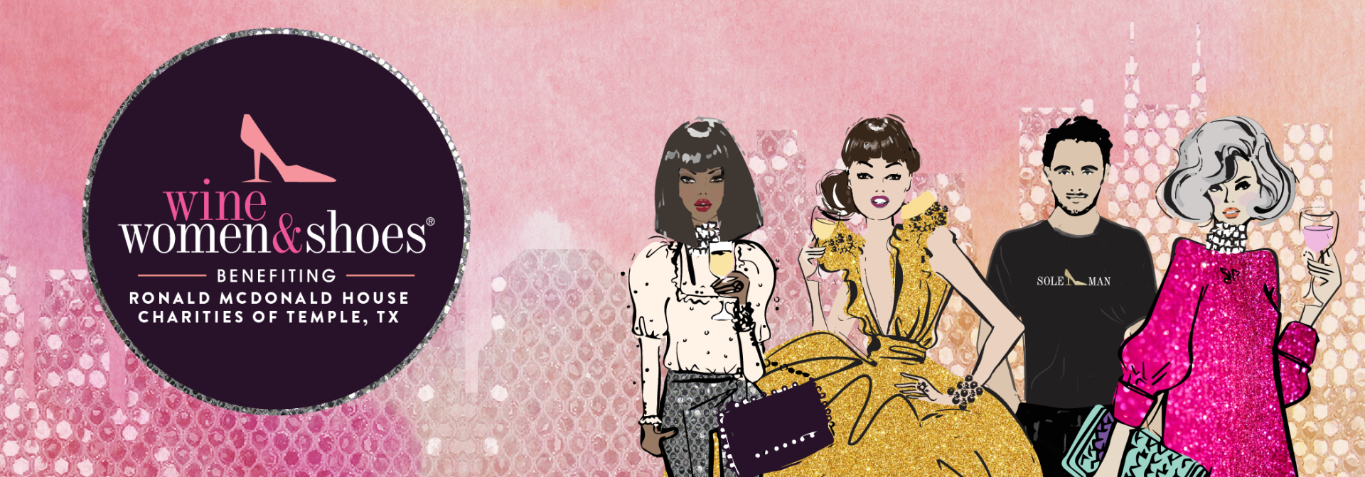 Wine Woman and Shoes 2024 background