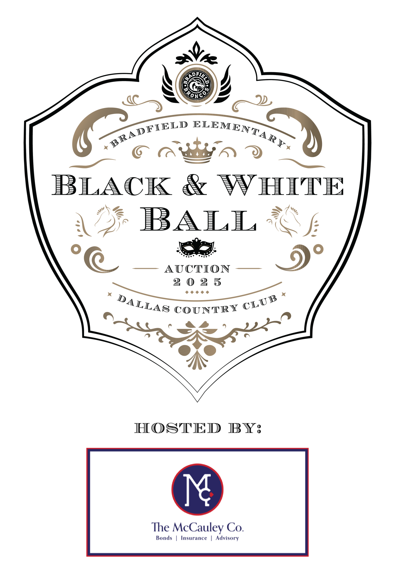 2025 Bradfield Black & White Ball Auction logo