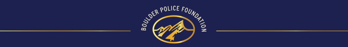gold separator bar with Boulder Police Foundation logo