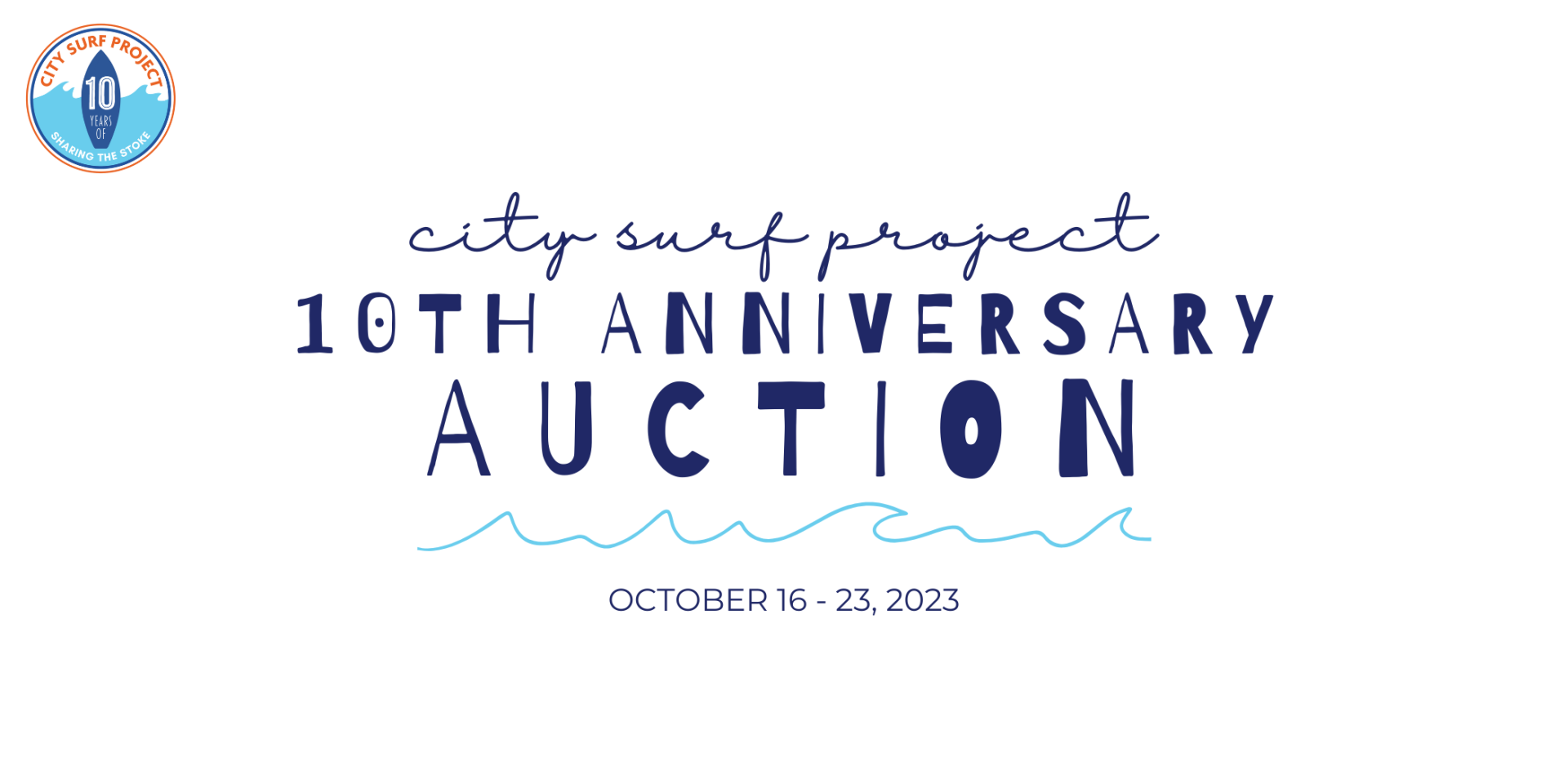 City Surf Project Benefit Auction: 10th Anniversary logo