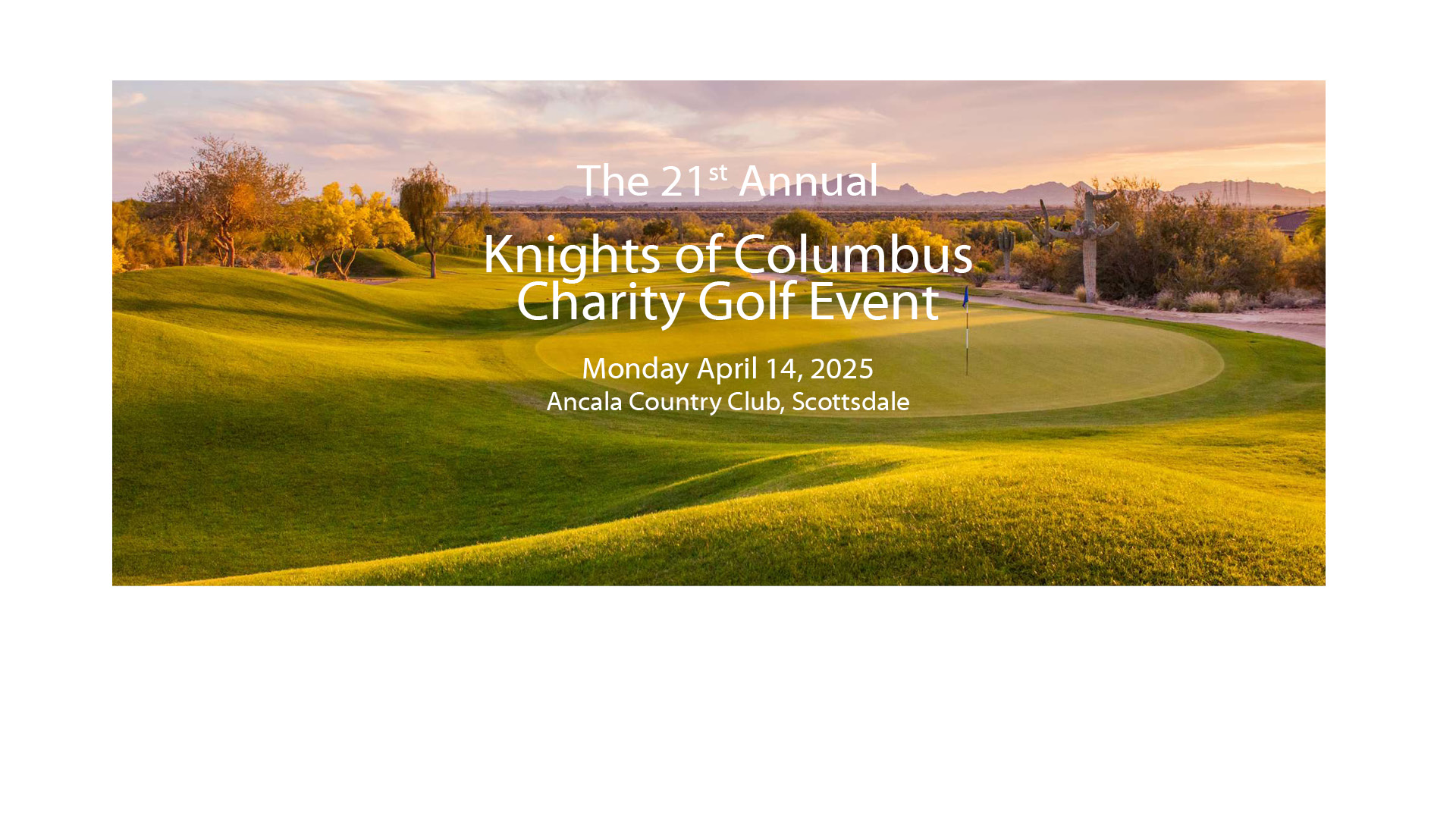21st Annual Knights of Columbus Charity Golf Event background