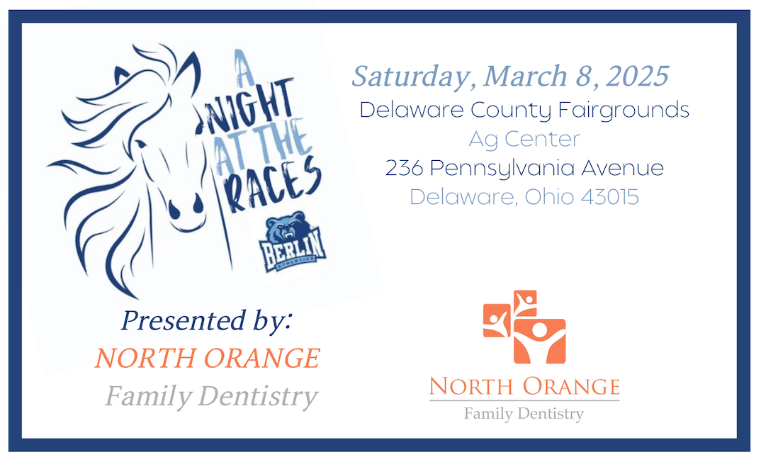 2025 A Night at the Races sponsored by North Orange Family Dentistry logo