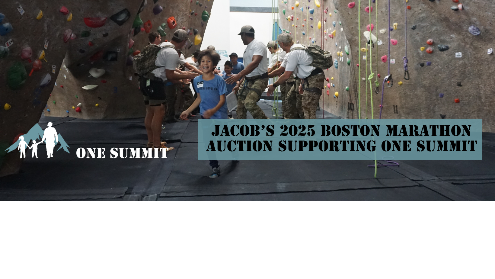 Jacob's 2025 Boston Marathon Auction background
