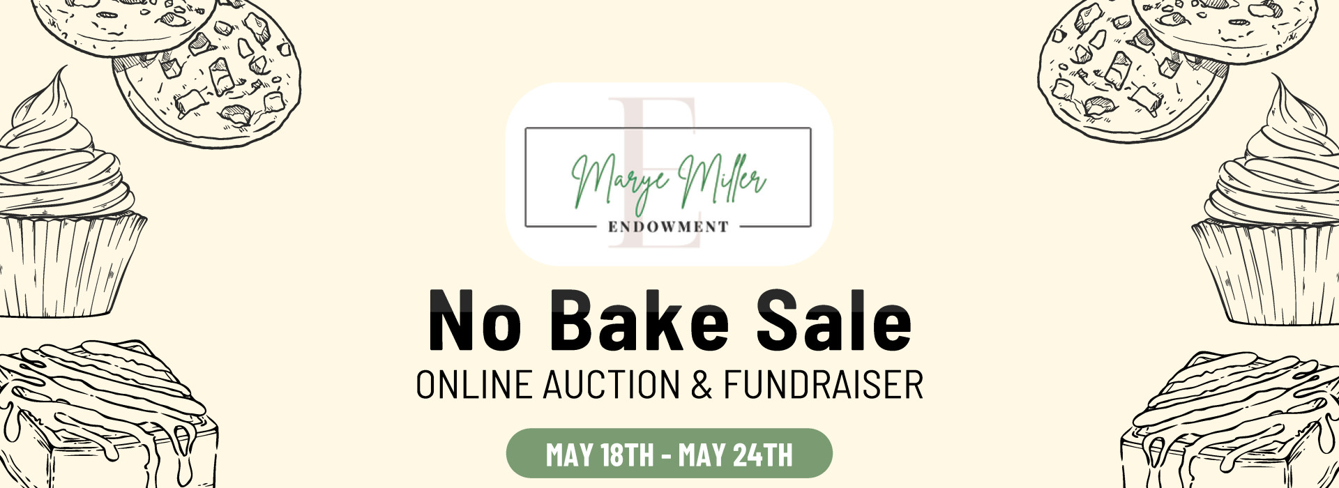 No Bake Sale - Marye with an "e" Endowment background