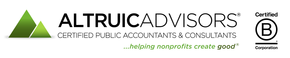 Logo: AltruicAdvisors Certified Public Accountants & Consultants...helping nonprofits create good