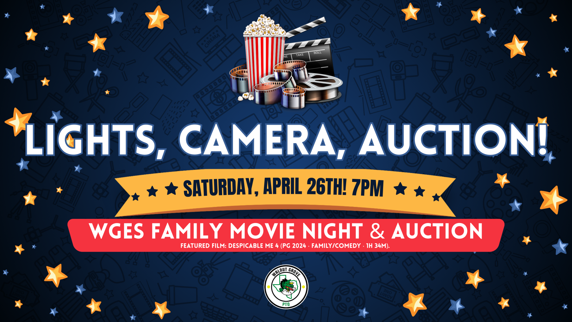 2025 Lights, Camera, Auction! background