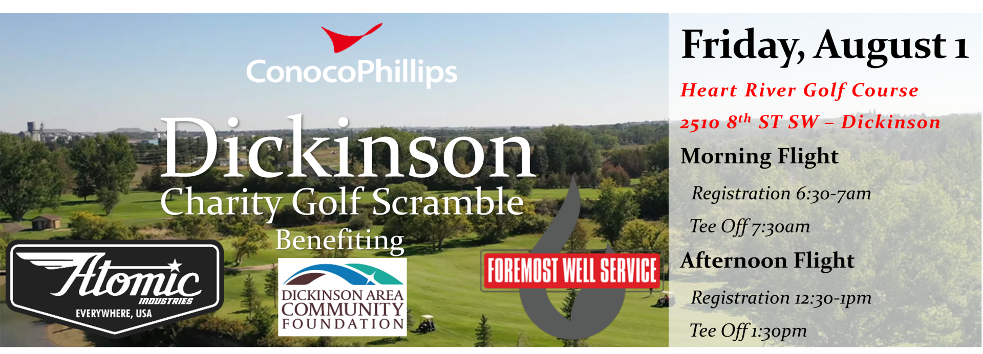 Dickinson: ConocoPhillips Charity Golf Scramble 2025 background