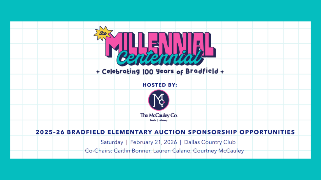 2025-26 Bradfield Elementary Auction banner
