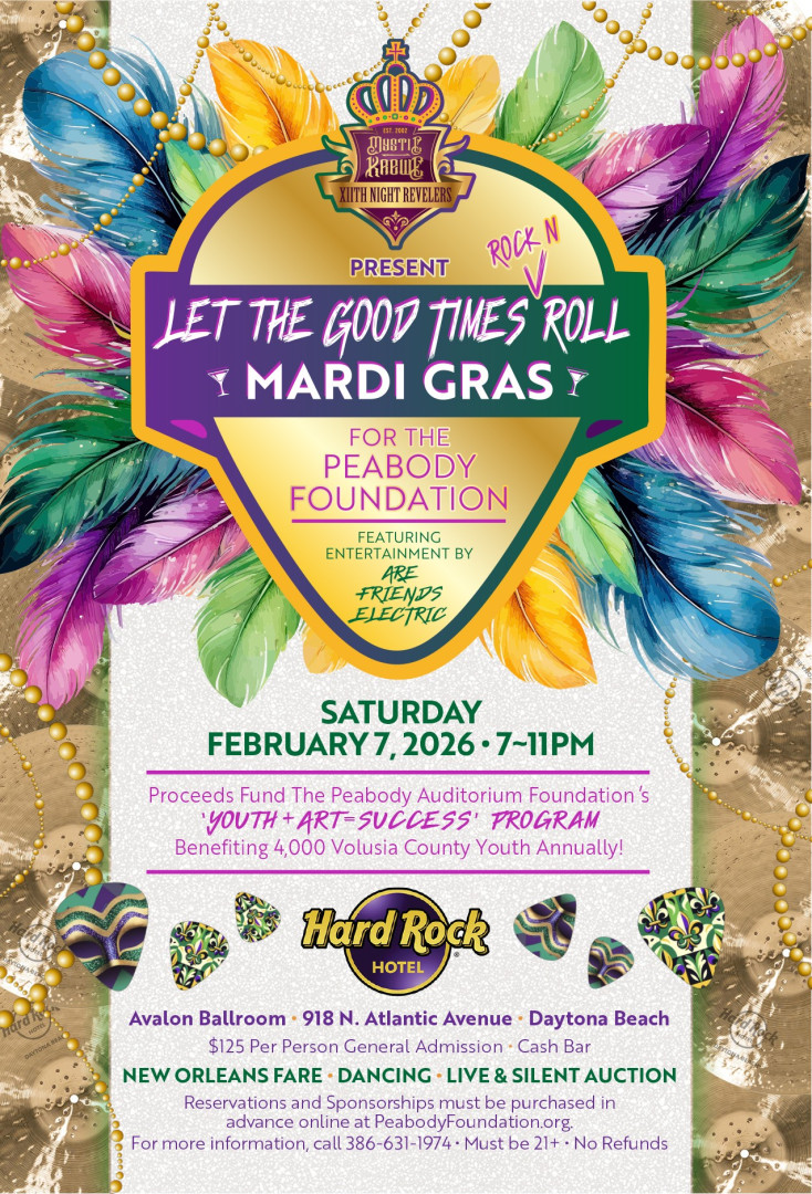 Good Times For A Good Cause - Mardi Gras for the Peabody Foundation banner