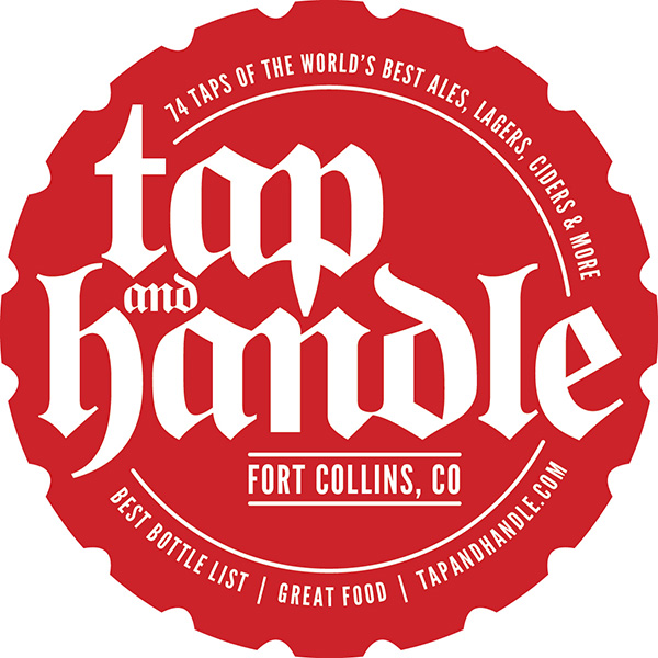 Logo: Tap & Handle, Fort Collins Colorado, 74 Taps of the World's Best Ales, Lagers, Ciders and More, Best Bottle List | Great Food |