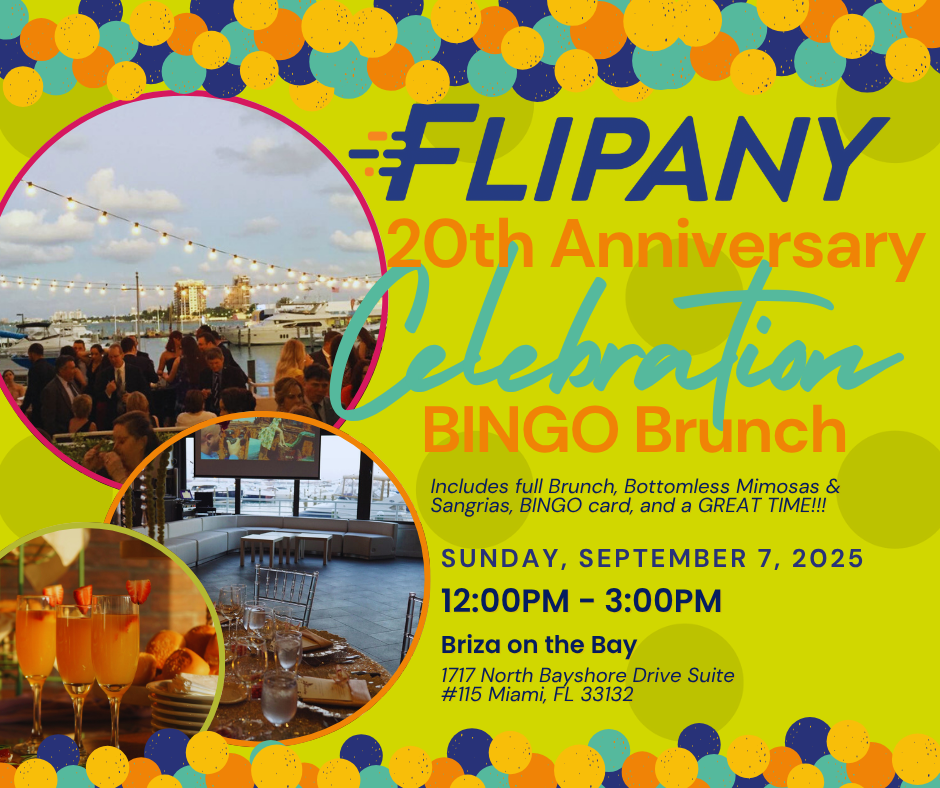 FLIPANY’s 20th Anniversary Celebration Bingo Brunch background