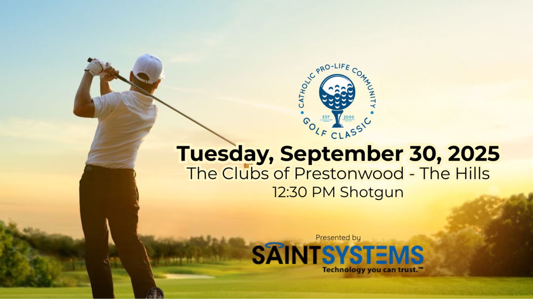 2025 Catholic Pro-Life Community Golf Classic banner