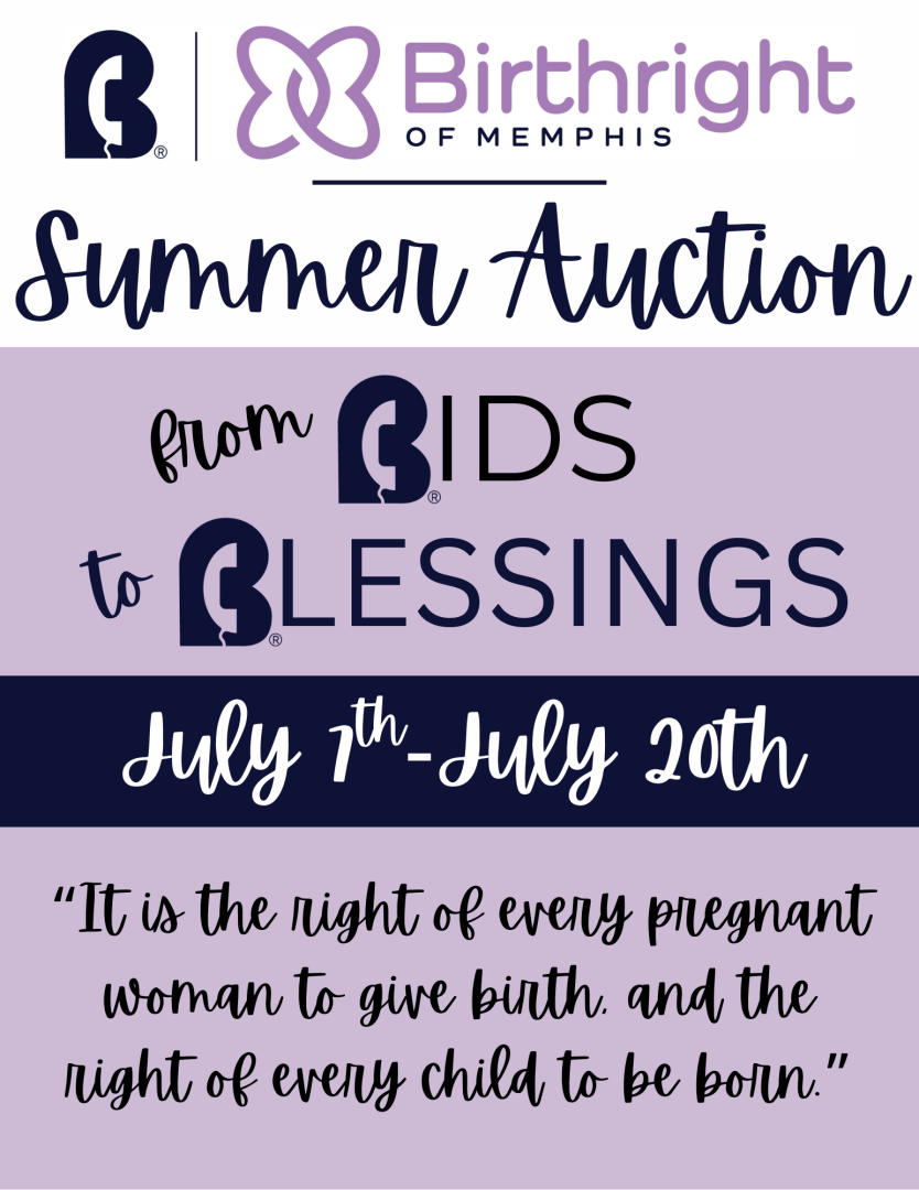 Birthright Summer Auction - From Bids to Blessings background