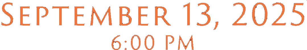 Event Date: September 13, 2025, 6 PM