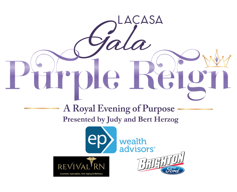 2025 LACASA Gala: Purple Reign - A Royal Evening of Purpose logo