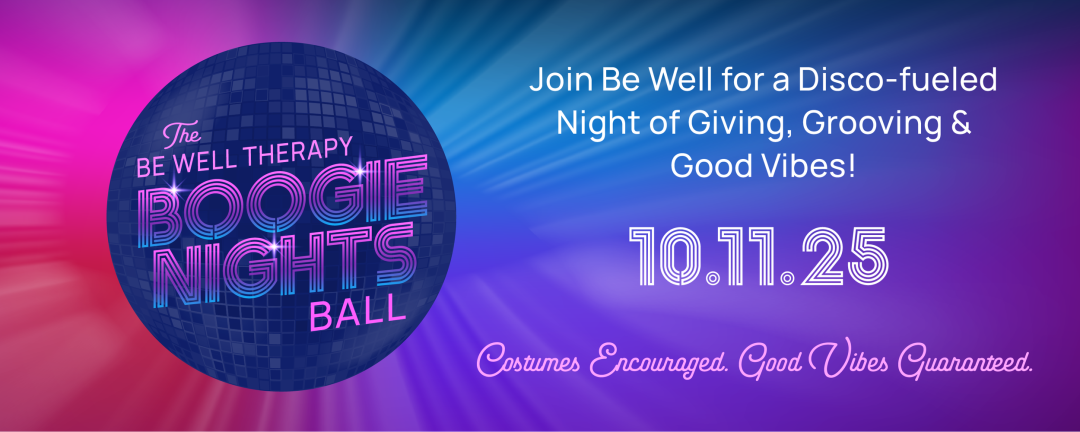 The Be Well Boogie Nights Ball banner