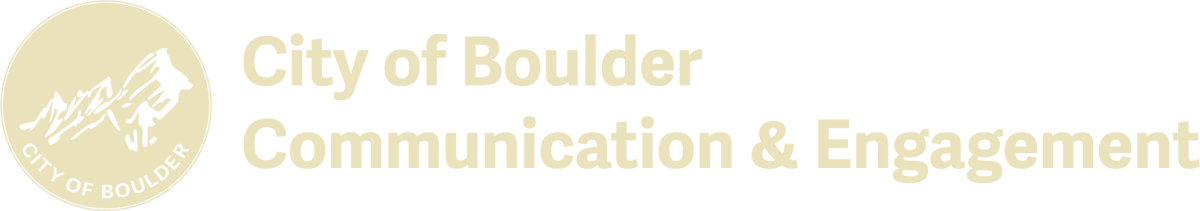 Logo: City of Boulder, Communication & Engagement