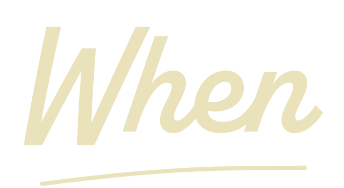 Graphic text that says: When