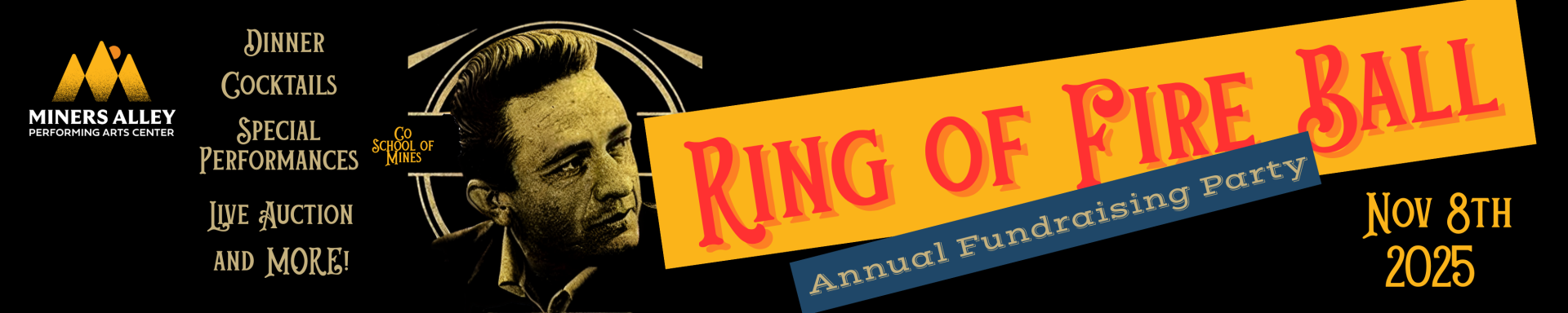 Miners Alley Playhouse 2025 Fundraiser logo