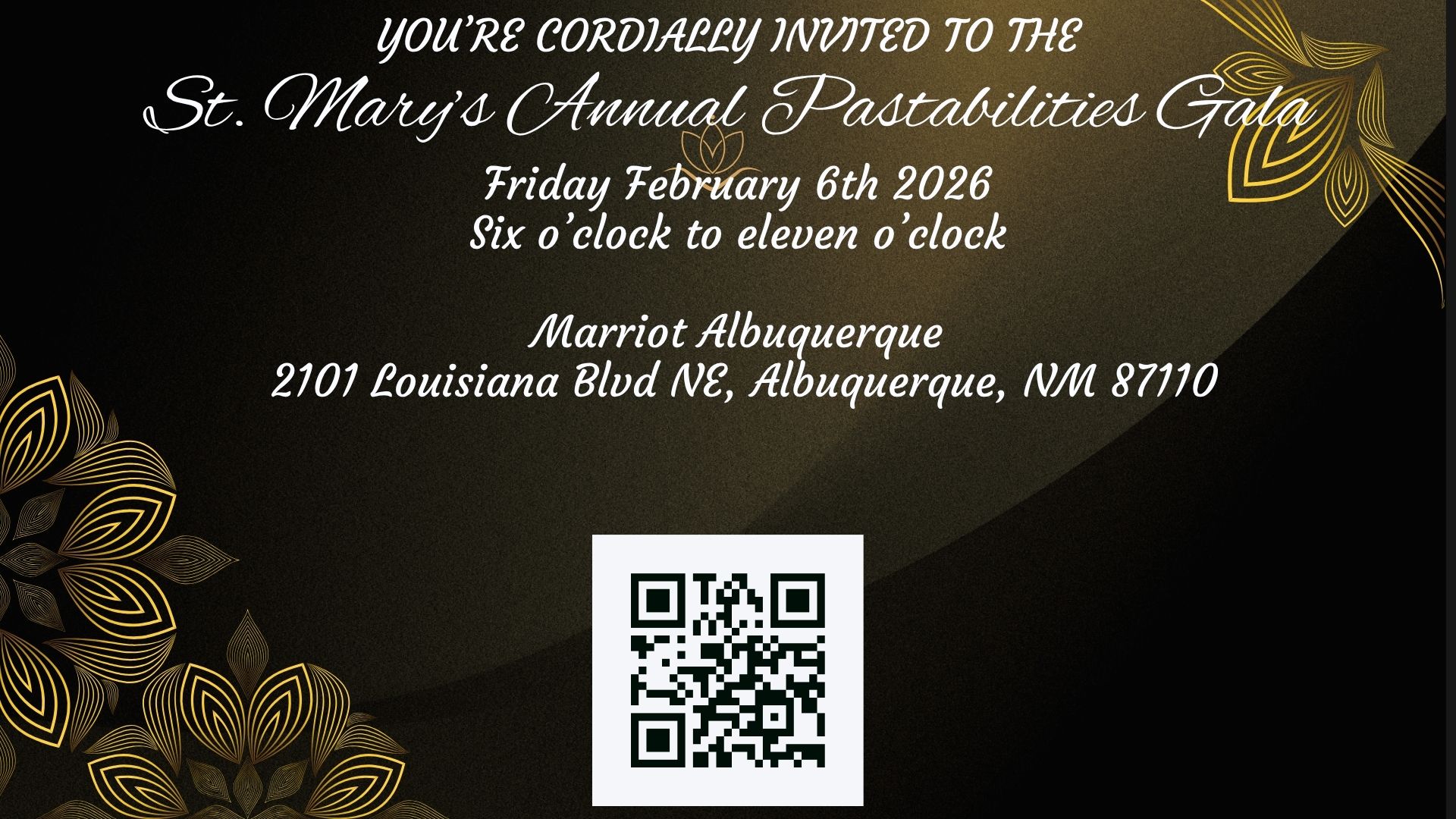 2026 St. Mary's Pastabilities Auction background