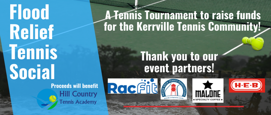 Flood Relief for the Kerrville Tennis Community banner