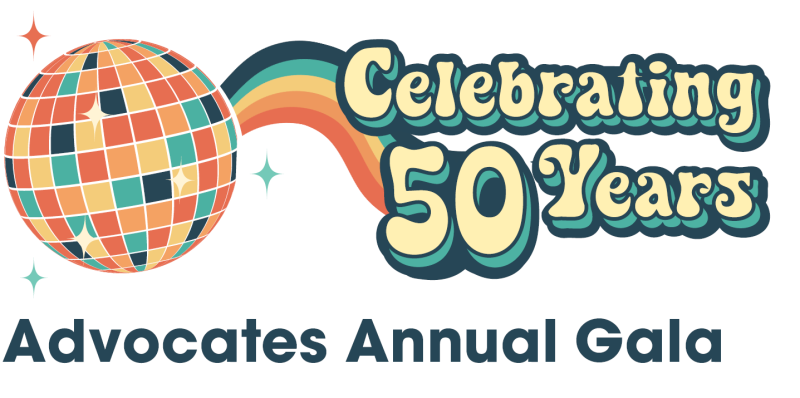 Advocates: Celebrating 50 Years logo