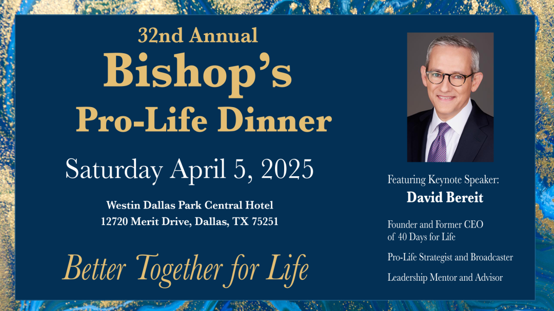 2026 Annual Bishop's Pro-Life Dinner banner