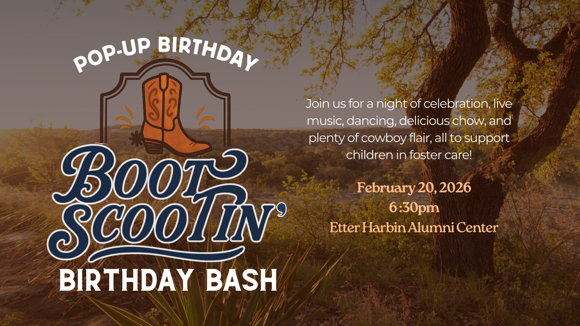Boot Scootin' Birthday Bash background