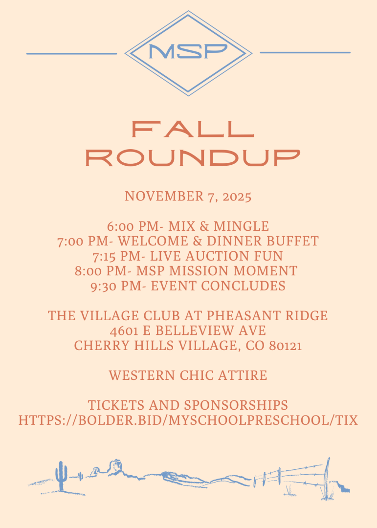 My School Preschool Fall Roundup background