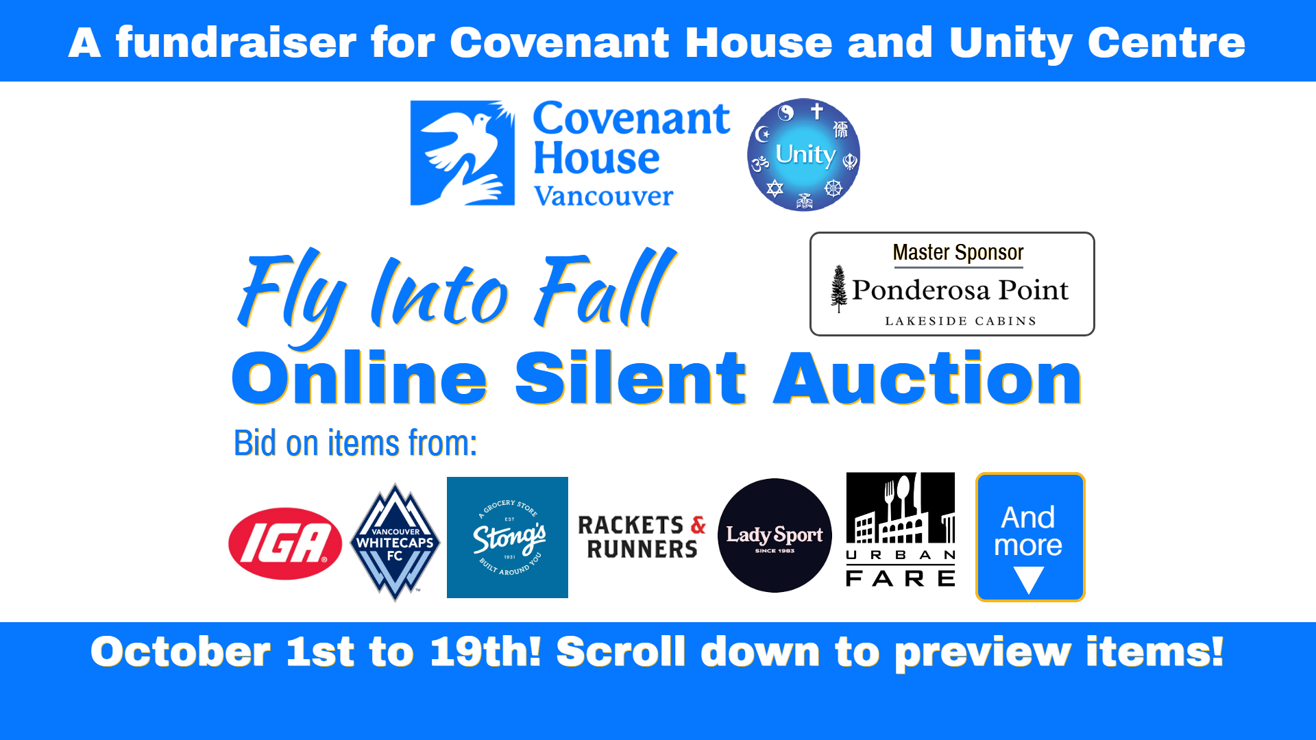 Covenant House and Unity Auction 2025 logo