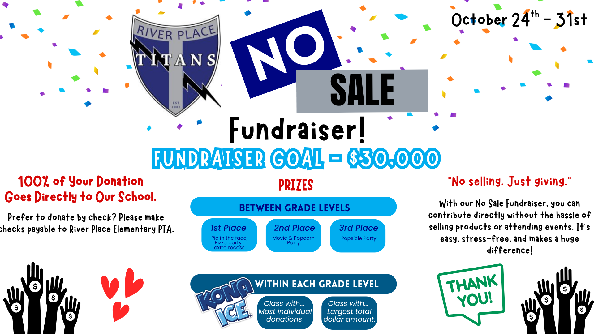 River Place Elementary PTA - Write the Check Fundraiser background