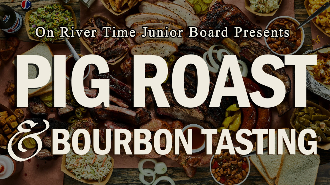 On River Time Junior Board Pig Roast banner