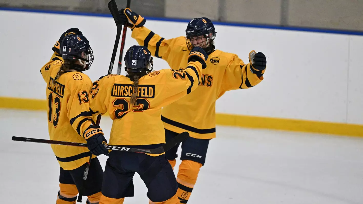 Queen's University Women's Hockey Alumni Celebration 2025 background
