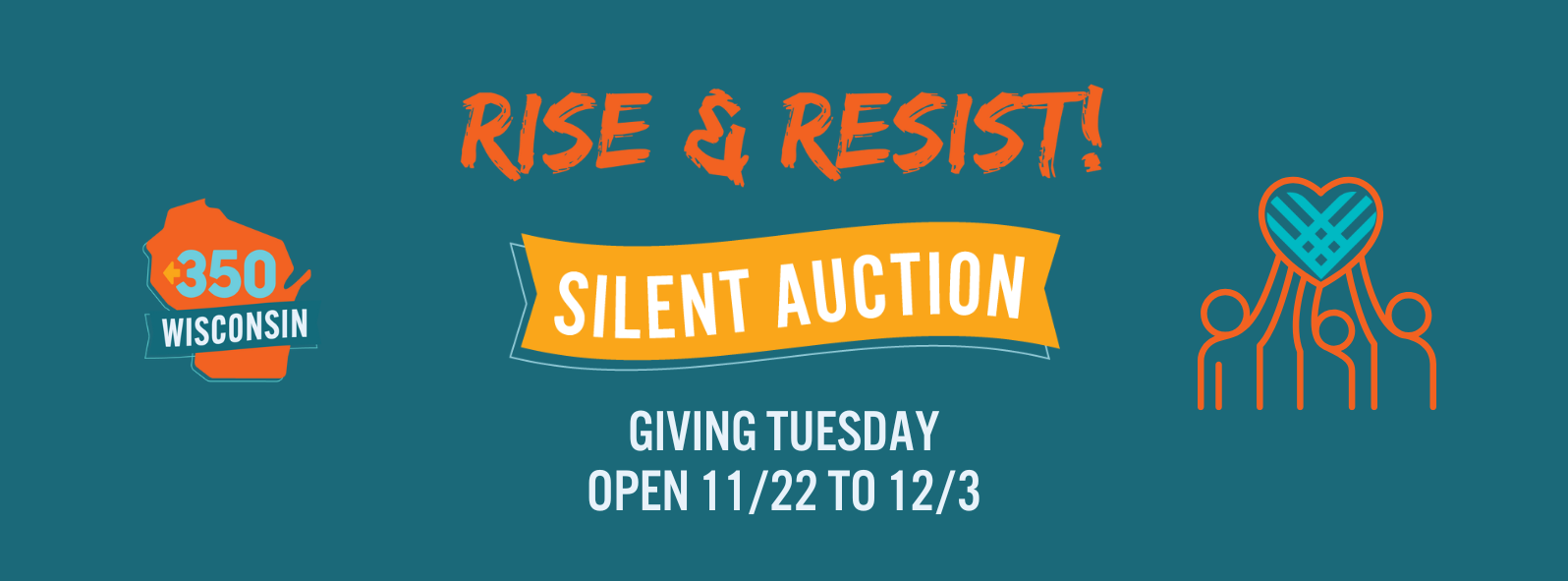 350 Wisconsin’s  2025 Giving Tuesday Auction background