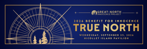 Benefit for Innocence: True North banner