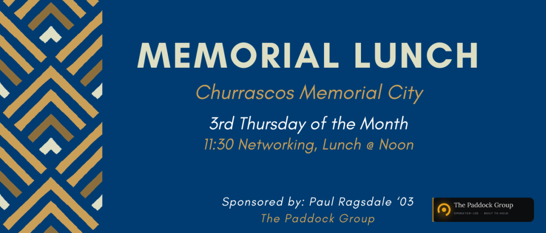 2026 Houston A&M Club Memorial Lunch banner