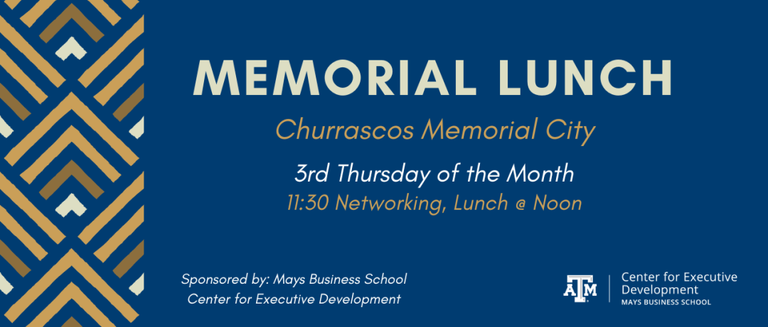 2026 Houston A&M Club Memorial Lunch banner