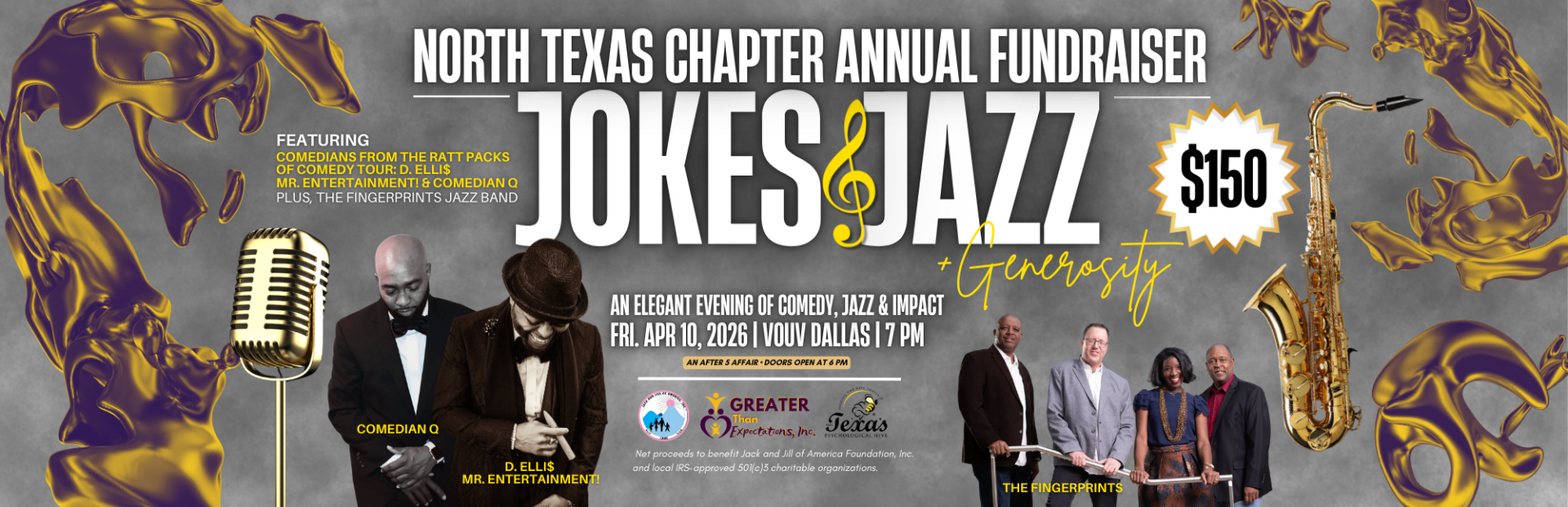 North Texas Chapter Jokes & Jazz Annual Fundraiser  background