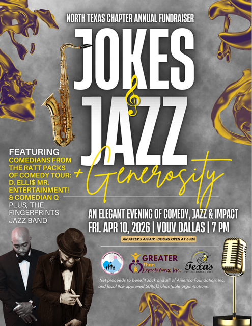 North Texas Chapter Jokes & Jazz Annual Fundraiser  banner