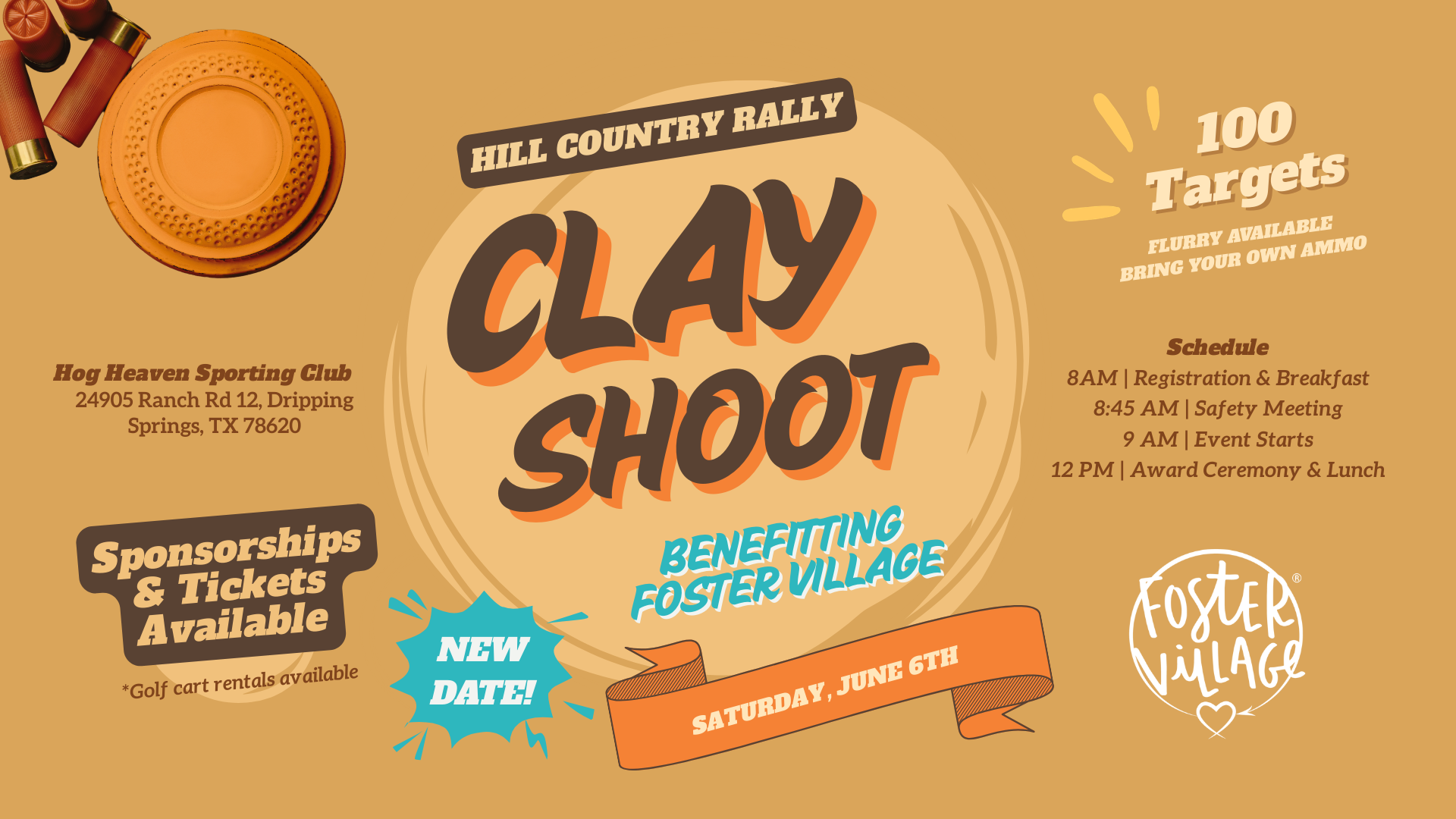 Hill Country Rally Clay Shoot benefitting Foster Village background