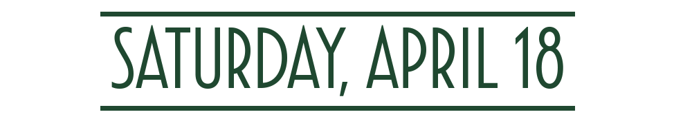 Event Date: Saturday, April 18