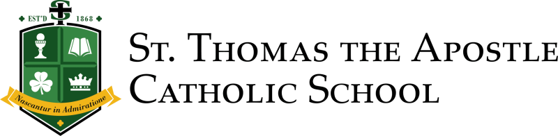 St. Thomas the Apostle School's Green and Gold Gala logo