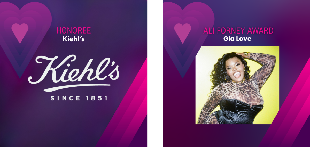 Honoree Kiehls and Ali Forney Award Gia Love