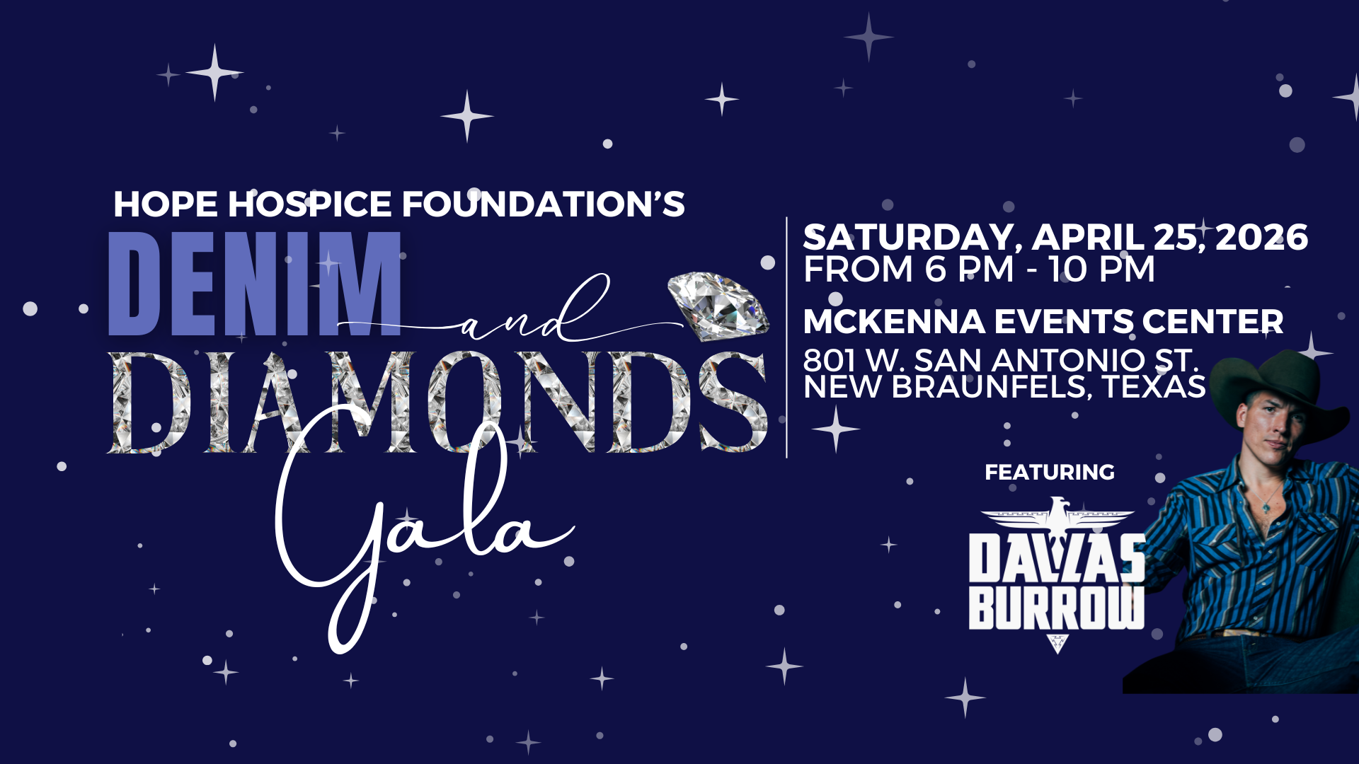 Hope Hospice Foundation's Denim & Diamonds Gala 2026 background